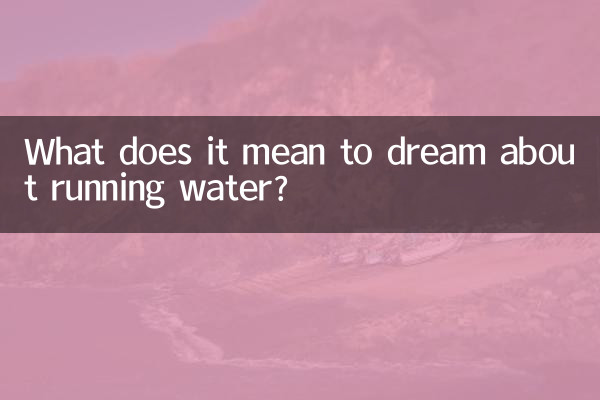 Что означает сон о проточной воде?