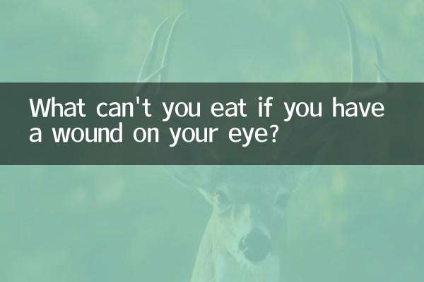 眼睛有傷口不能吃什麼