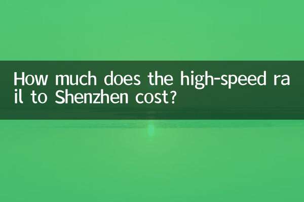 How much does the high-speed rail to Shenzhen cost?
