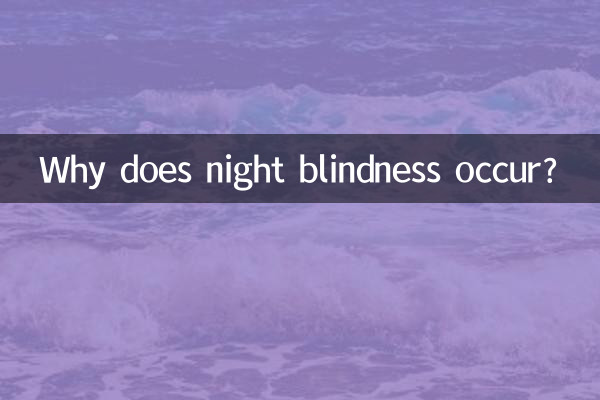 Why does night blindness occur?
