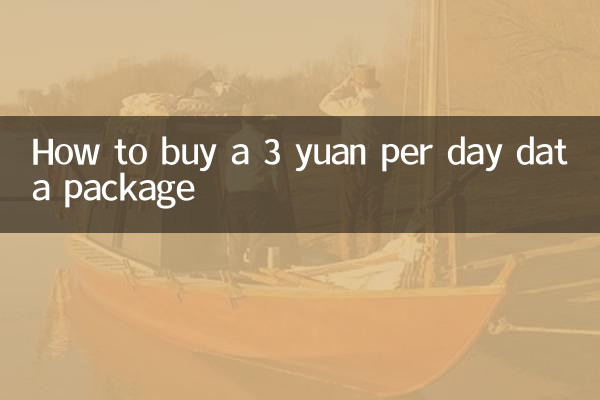 1日あたり3元のデータパッケージを購入する方法