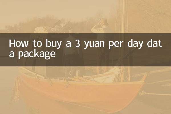 1日あたり3元のデータパッケージを購入する方法