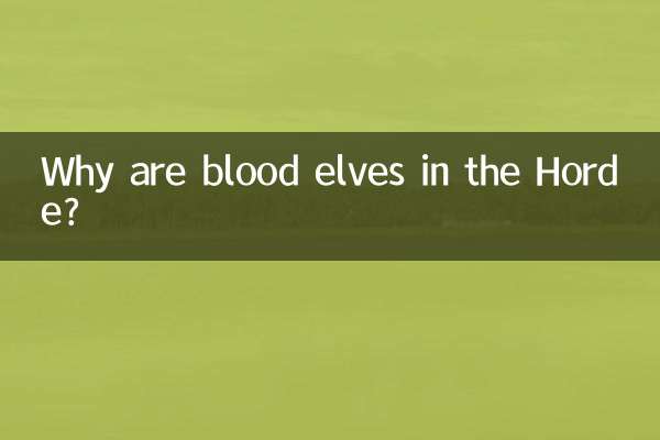 Why are blood elves in the Horde?