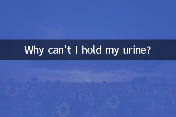 Pourquoi ne puis-je pas retenir mon urine ?