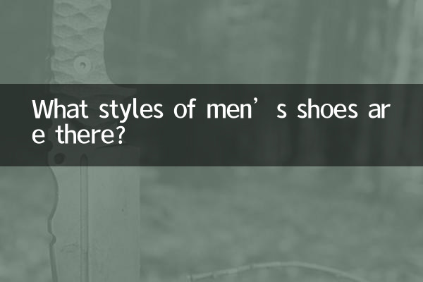 What styles of men’s shoes are there?
