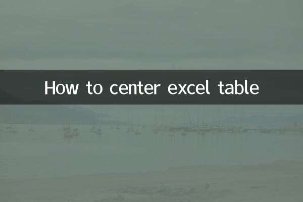 কিভাবে সেন্টার এক্সেল টেবিল
