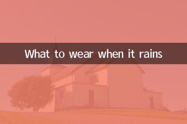 বৃষ্টি হলে কি পরবেন