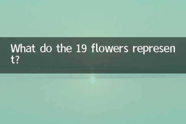 What do the 19 flowers represent?