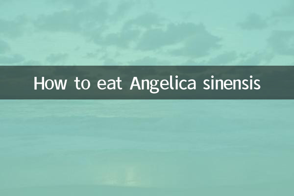 Come mangiare l'Angelica sinensis