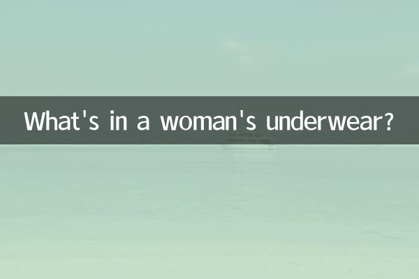 Cosa c'è nella biancheria intima di una donna?