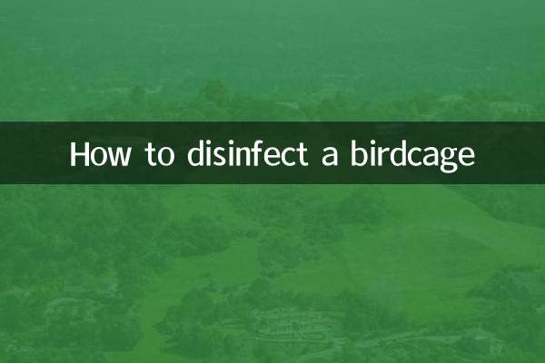 برڈکیج کو کس طرح جراثیم کُش کریں