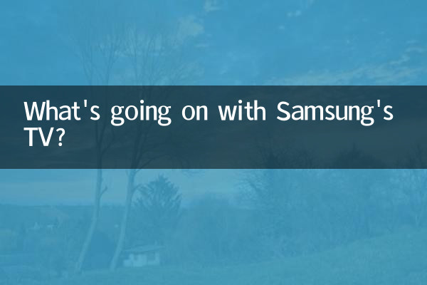 What's going on with Samsung's TV?