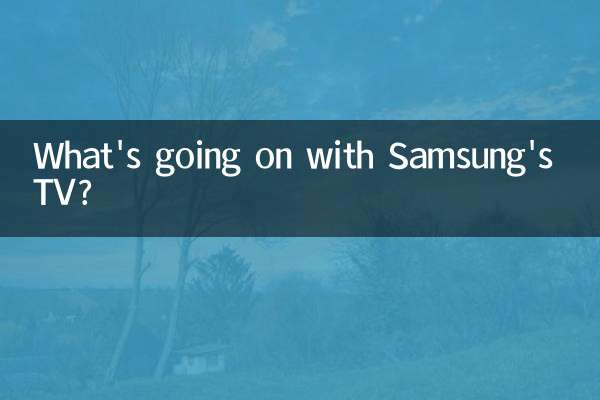 What's going on with Samsung's TV?