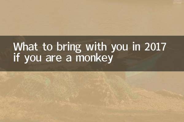 O que levar com você em 2017 se você for um macaco