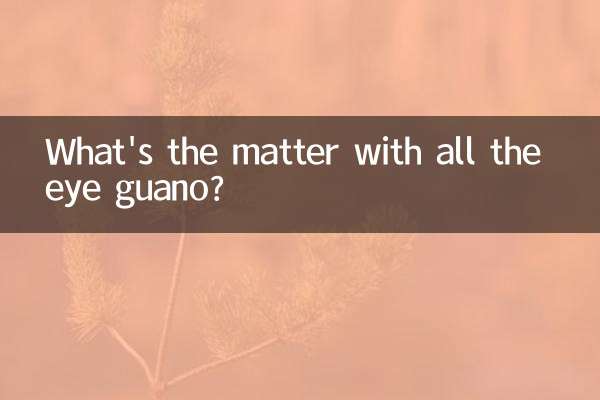 What's the matter with all the eye guano?