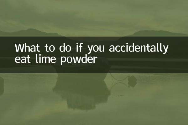 What to do if you accidentally eat lime powder