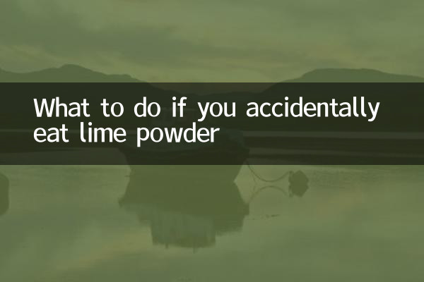 What to do if you accidentally eat lime powder