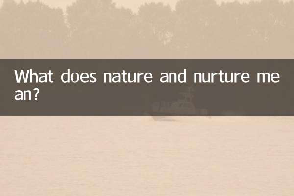 What does nature and nurture mean?