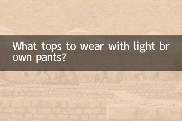 Quali top indossare con pantaloni marrone chiaro?