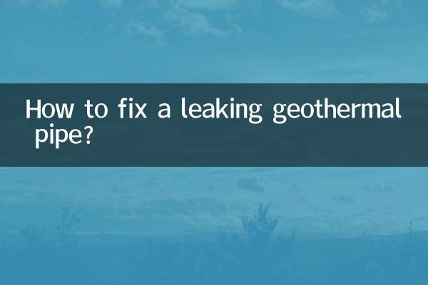 ¿Cómo reparar una tubería geotérmica con fugas?