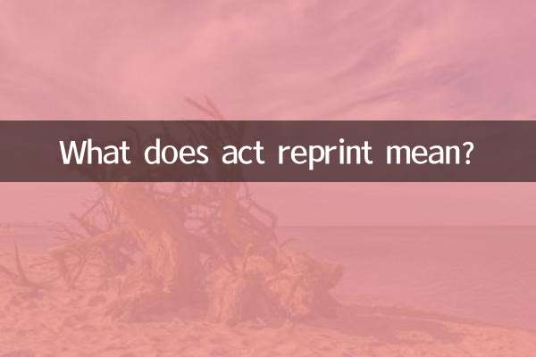 What does act reprint mean?