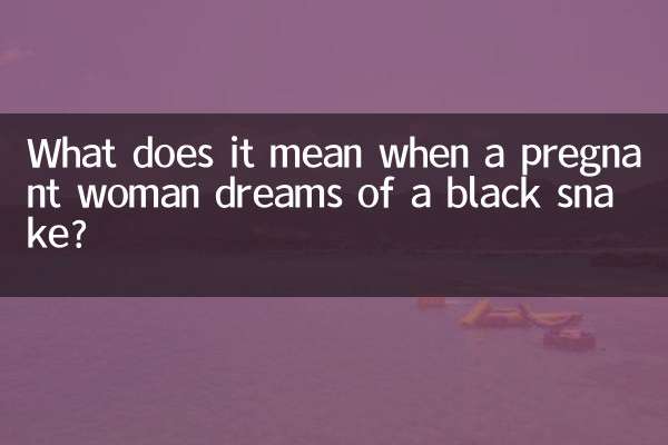 Qu'est-ce que cela signifie lorsqu'une femme enceinte rêve d'un serpent noir ?