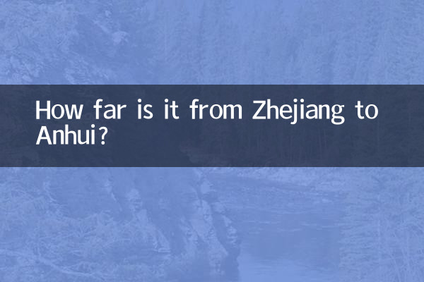 На каком расстоянии Чжэцзян от Аньхой?