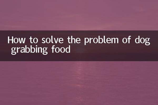 Comment résoudre le problème des chiens qui s'emparent de la nourriture