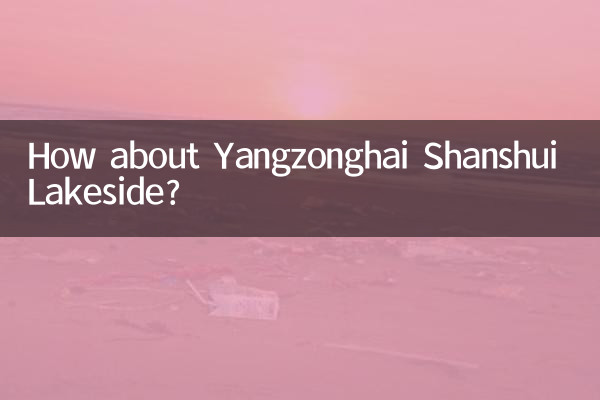 در کنار دریاچه یانگزونگهای شانشوی چطور؟