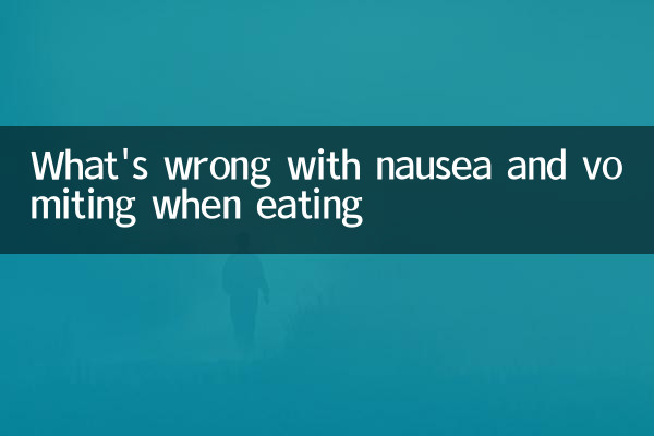 What's wrong with nausea and vomiting when eating