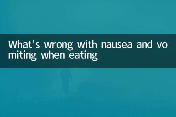 What's wrong with nausea and vomiting when eating