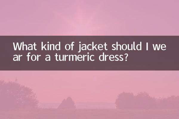 Quel type de veste dois-je porter pour une robe de curcuma?