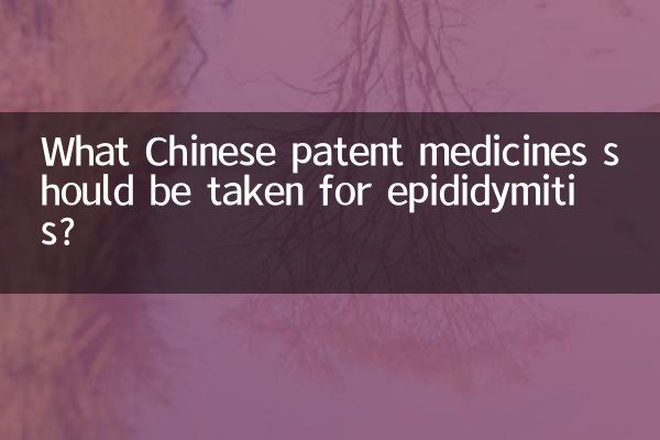 What Chinese patent medicines should be taken for epididymitis?