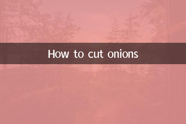 How to cut onions