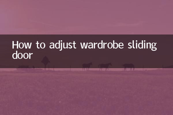 How to adjust wardrobe sliding door