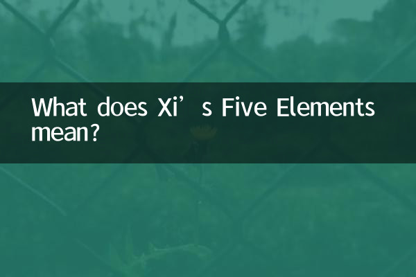 ¿Qué significan los cinco elementos de Xi?