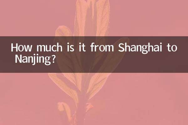 Combien coûte le trajet de Shanghai à Nanjing ?