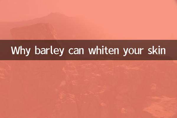 보리가 피부를 하얗게 만드는 이유