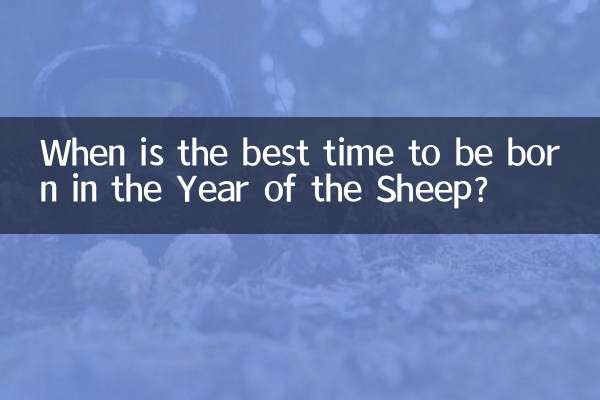 Qual é a melhor época para nascer no Ano das Ovelhas?
