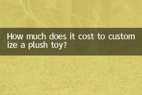 How much does it cost to customize a plush toy?