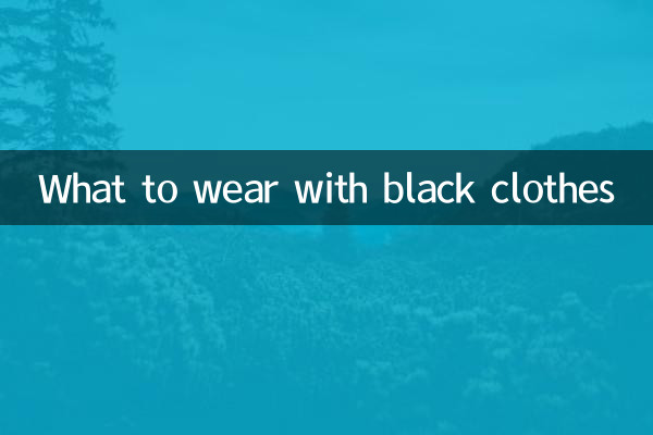 검은 옷에는 무엇을 입을까요?