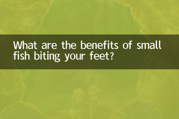 작은 물고기가 발을 물면 어떤 이점이 있나요?