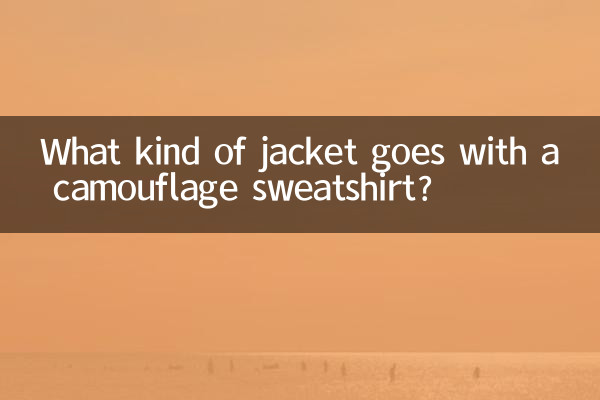 छलावरण स्वेटशर्ट के साथ किस प्रकार का जैकेट मेल खाता है?