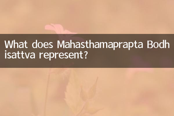 What does Mahasthamaprapta Bodhisattva represent?