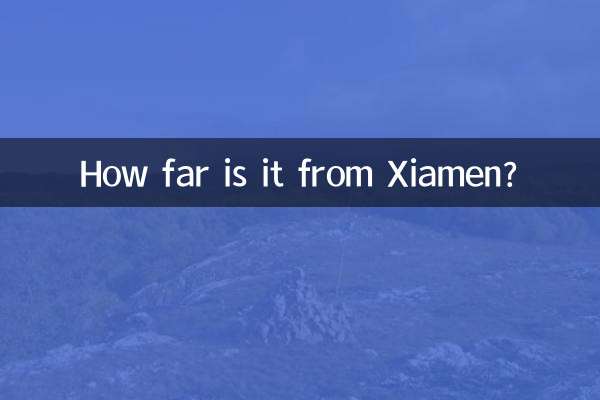 Wie weit ist es von Xiamen entfernt?