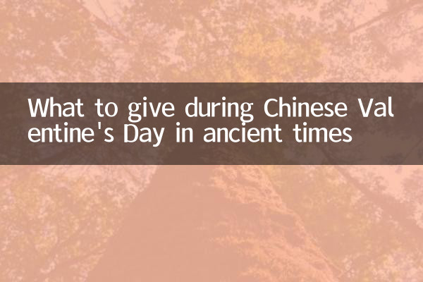 고대 중국 발렌타인데이에 무엇을 선물해야 할까요?