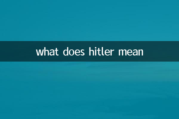 히틀러가 무슨 뜻이야?