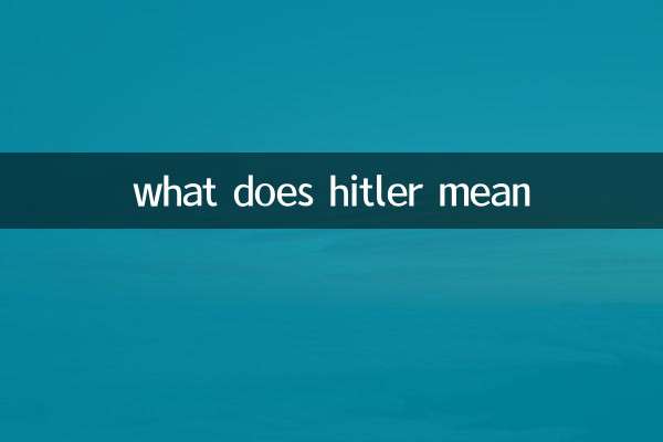 ماذا يعني هتلر