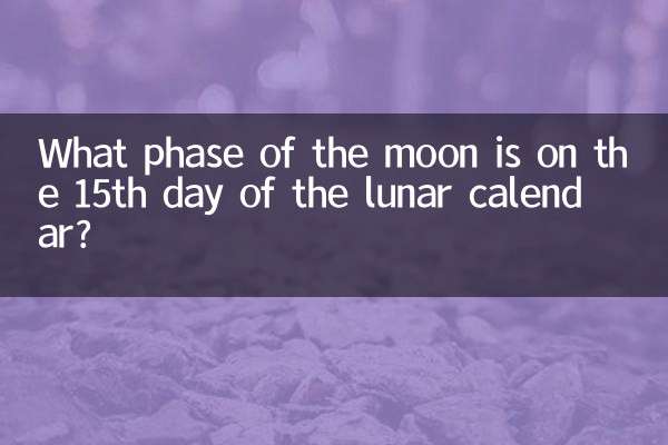 ما هو طور القمر في اليوم الخامس عشر من التقويم القمري؟