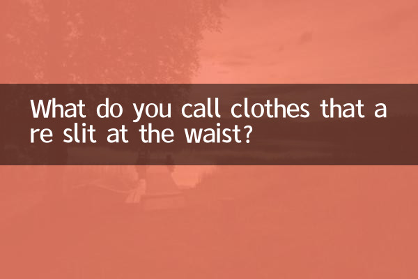 ¿Cómo se llama la ropa con abertura en la cintura?